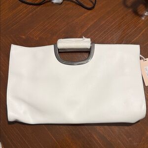 The Limited White Clutch with Black Accents
